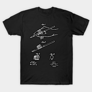 guard for penholders Vintage Patent Hand Drawing T-Shirt